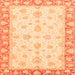 Square Oriental Orange Modern Rug, abs3393org