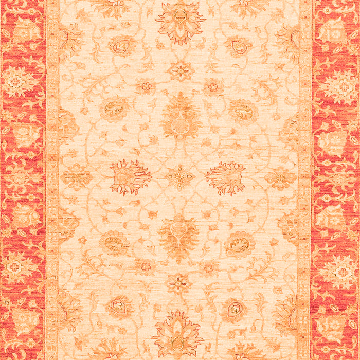 Machine Washable Oriental Orange Modern Area Rugs, wshabs3393org