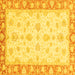 Square Oriental Yellow Modern Rug, abs3393yw