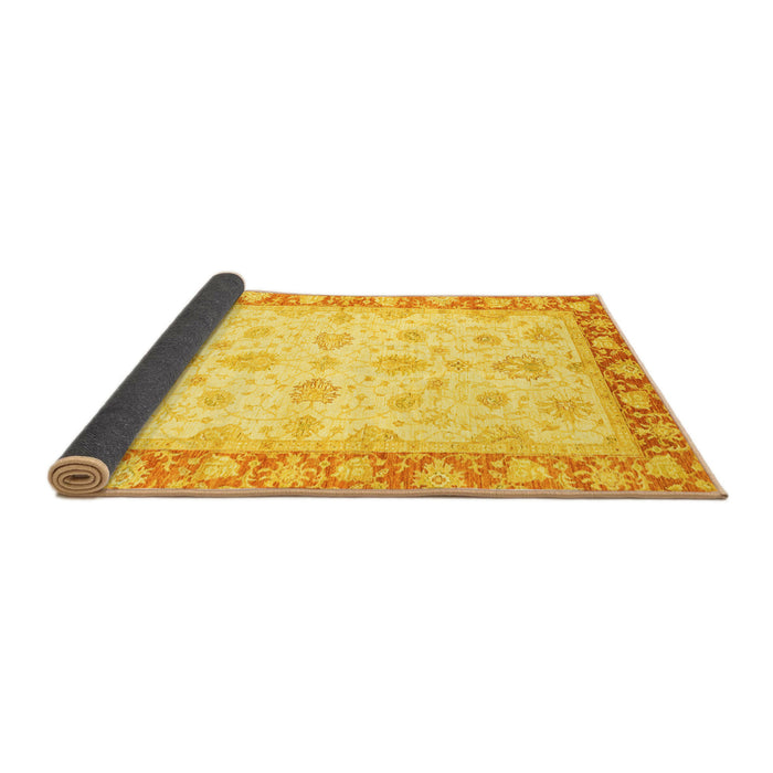 Sideview of Oriental Yellow Modern Rug, abs3393yw