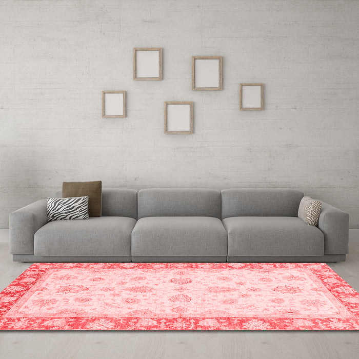Modern Red Washable Rugs