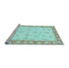 Sideview of Machine Washable Oriental Light Blue Modern Rug, wshabs3393lblu