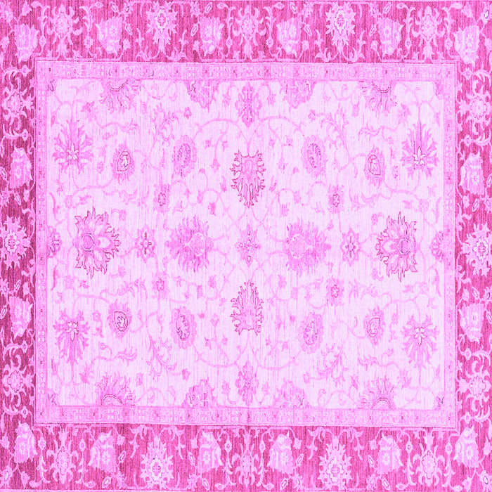 Square Machine Washable Oriental Purple Modern Area Rugs, wshabs3393pur