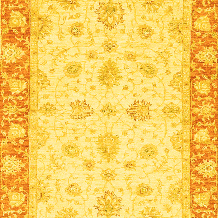 Machine Washable Oriental Yellow Modern Rug, wshabs3393yw
