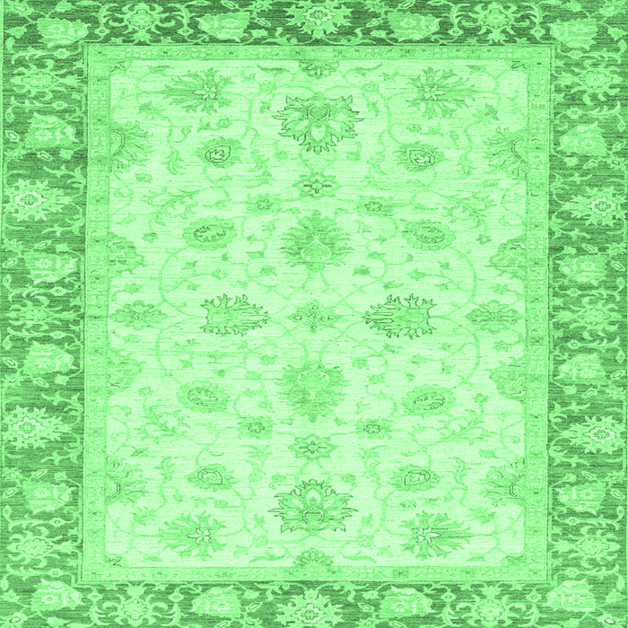 Square Oriental Emerald Green Modern Rug, abs3393emgrn