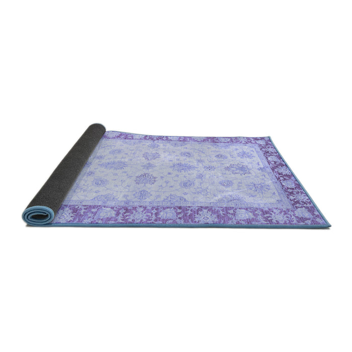Sideview of Oriental Blue Modern Rug, abs3393blu