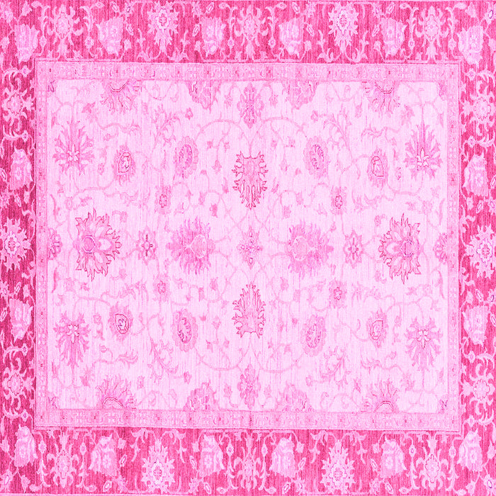 Square Oriental Pink Modern Rug, abs3393pnk