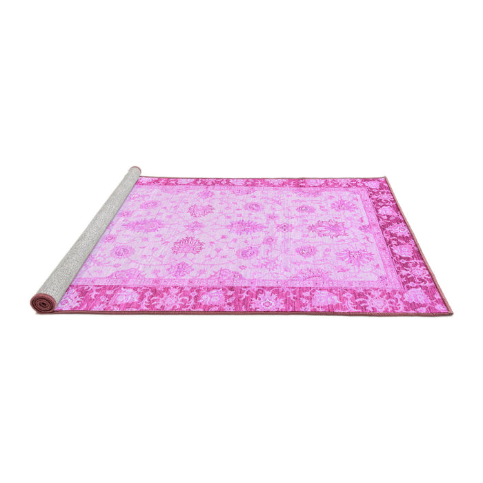 Sideview of Machine Washable Oriental Purple Modern Area Rugs, wshabs3393pur