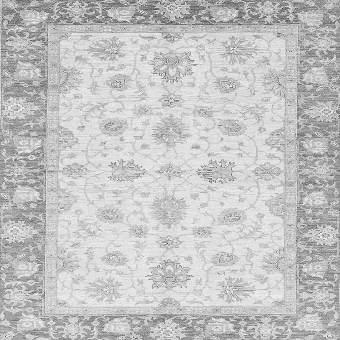 Square Machine Washable Oriental Gray Modern Rug, wshabs3393gry