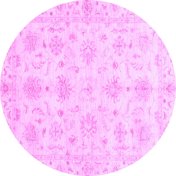 Round Oriental Purple Modern Rug, abs3394pur