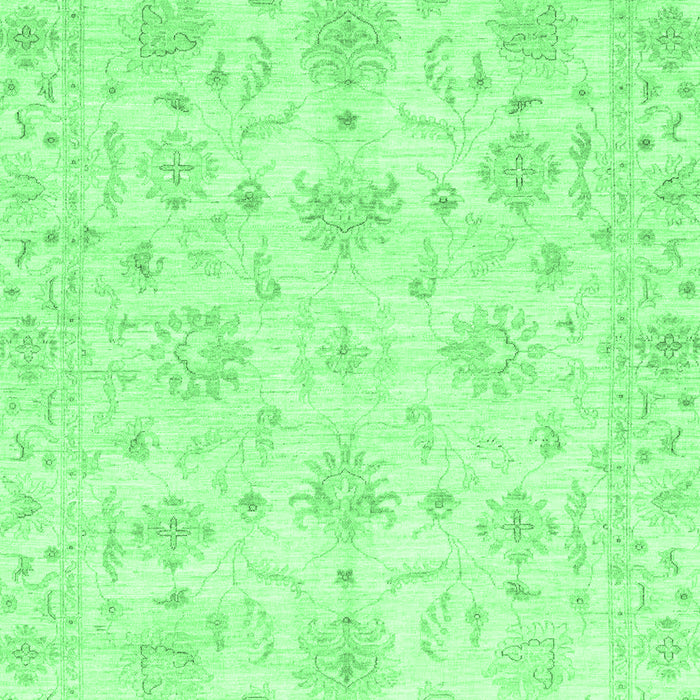 Machine Washable Oriental Emerald Green Modern Area Rugs, wshabs3394emgrn