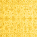 Square Oriental Yellow Modern Rug, abs3394yw