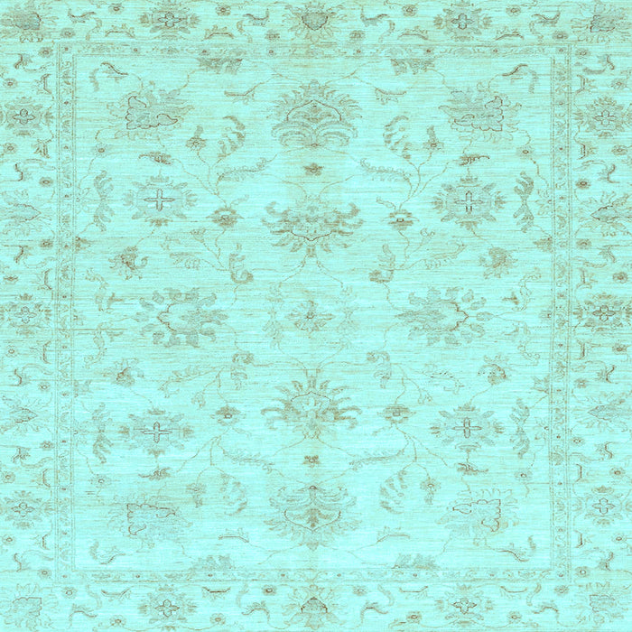 Square Oriental Light Blue Modern Rug, abs3394lblu