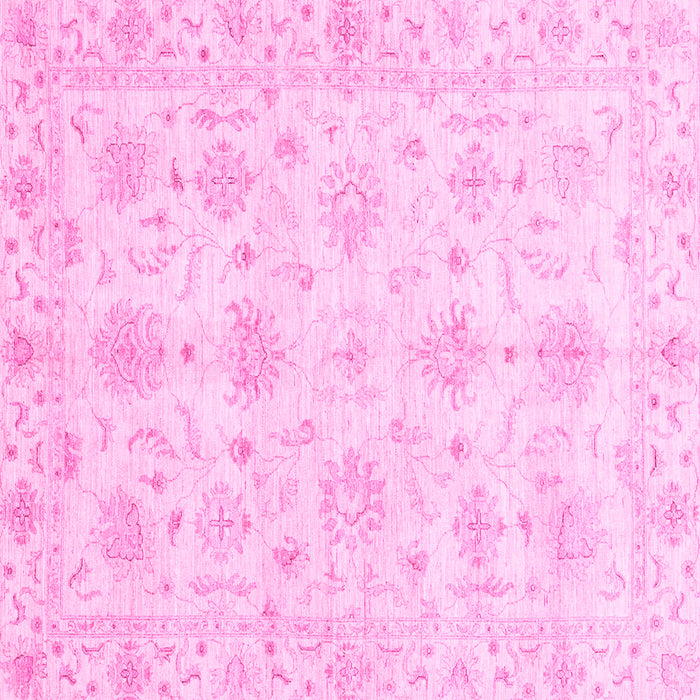 Square Oriental Pink Modern Rug, abs3394pnk