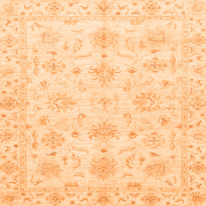Square Oriental Orange Modern Rug, abs3394org
