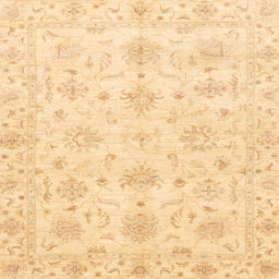 Square Machine Washable Abstract Brown Gold Rug, wshabs3394