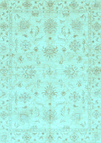 Oriental Light Blue Modern Rug, abs3394lblu