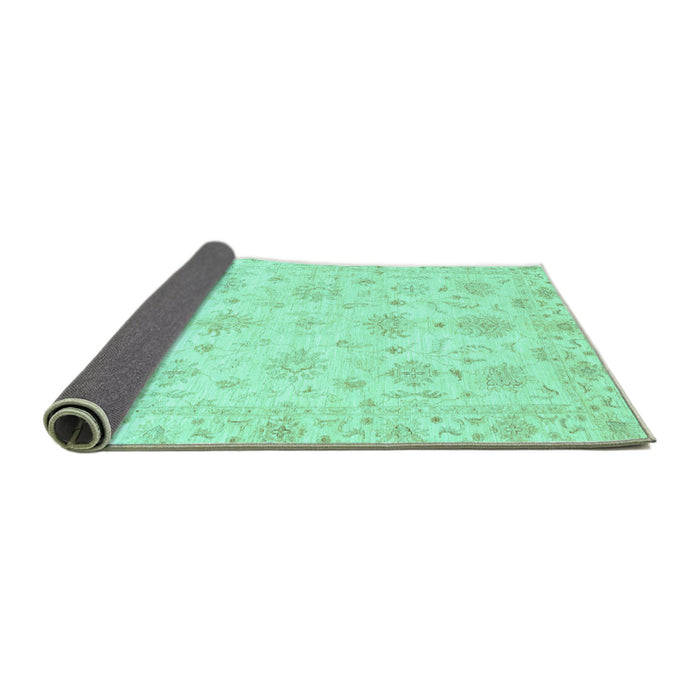 Sideview of Oriental Turquoise Modern Rug, abs3394turq