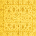 Square Oriental Yellow Modern Rug, abs3395yw