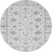 Round Oriental Gray Modern Rug, abs3395gry