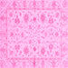 Square Oriental Pink Modern Rug, abs3395pnk