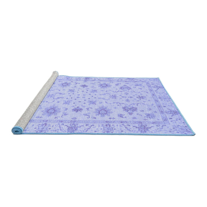 Sideview of Machine Washable Oriental Blue Modern Rug, wshabs3395blu