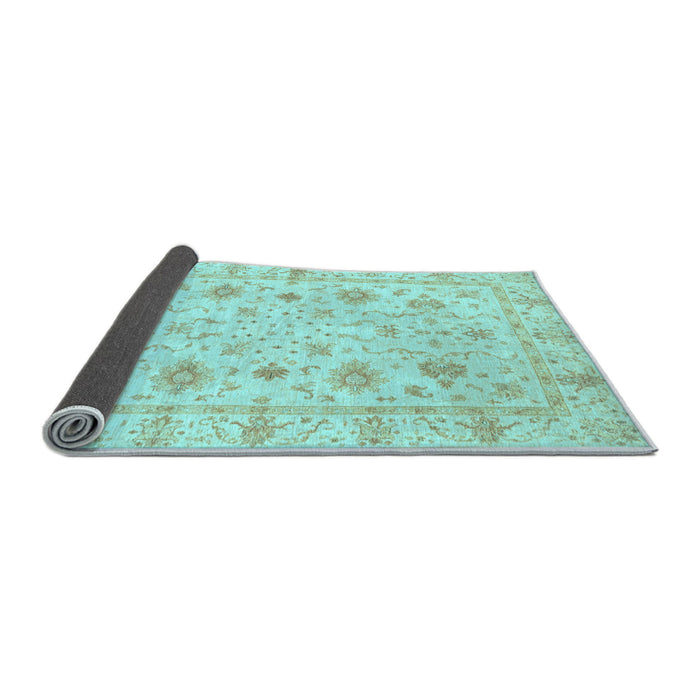 Sideview of Oriental Light Blue Modern Rug, abs3395lblu