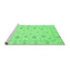 Sideview of Machine Washable Oriental Emerald Green Modern Area Rugs, wshabs3395emgrn