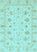 Machine Washable Oriental Light Blue Modern Rug, wshabs3395lblu