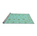 Sideview of Machine Washable Oriental Light Blue Modern Rug, wshabs3395lblu