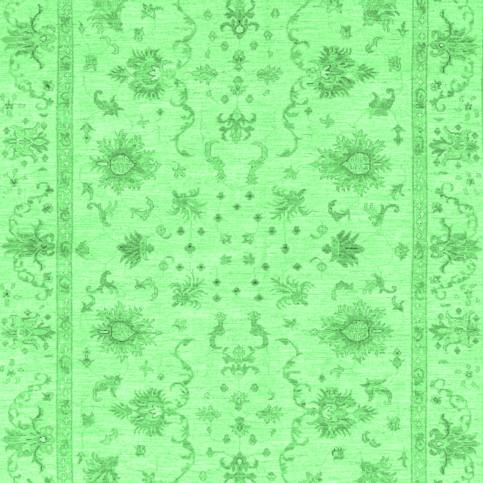 Machine Washable Oriental Emerald Green Modern Area Rugs, wshabs3395emgrn