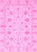 Machine Washable Oriental Pink Modern Rug, wshabs3395pnk