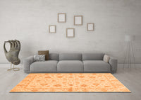 Machine Washable Oriental Orange Modern Rug, wshabs3395org