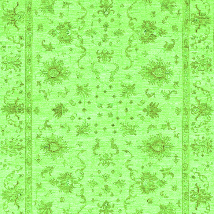 Machine Washable Oriental Green Modern Area Rugs, wshabs3395grn