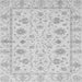 Square Machine Washable Oriental Gray Modern Rug, wshabs3395gry