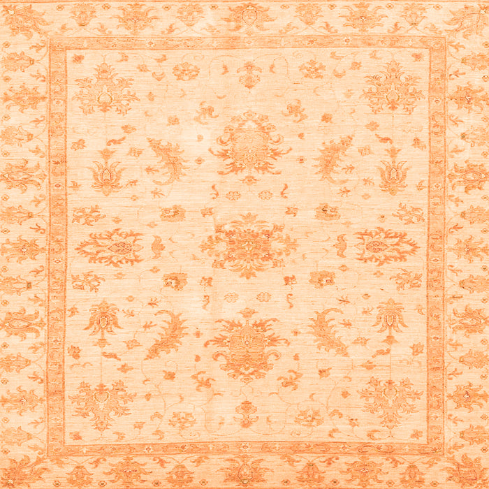 Square Oriental Orange Modern Rug, abs3396org
