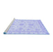 Sideview of Machine Washable Oriental Blue Modern Rug, wshabs3396blu