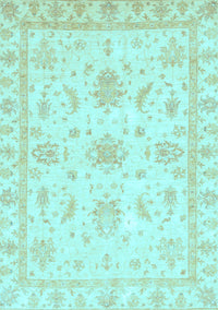 Oriental Light Blue Modern Rug, abs3396lblu