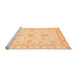 Sideview of Machine Washable Oriental Orange Modern Area Rugs, wshabs3396org