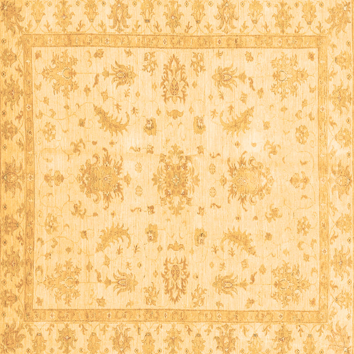 Square Machine Washable Oriental Brown Modern Rug, wshabs3396brn