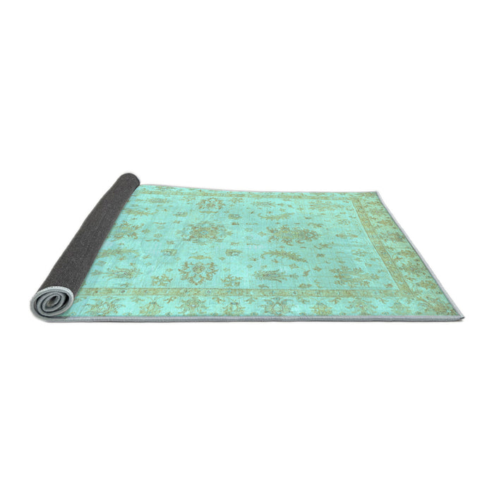 Sideview of Oriental Light Blue Modern Rug, abs3396lblu