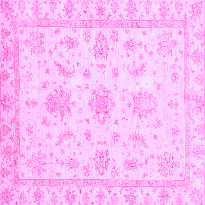 Square Machine Washable Oriental Purple Modern Area Rugs, wshabs3396pur