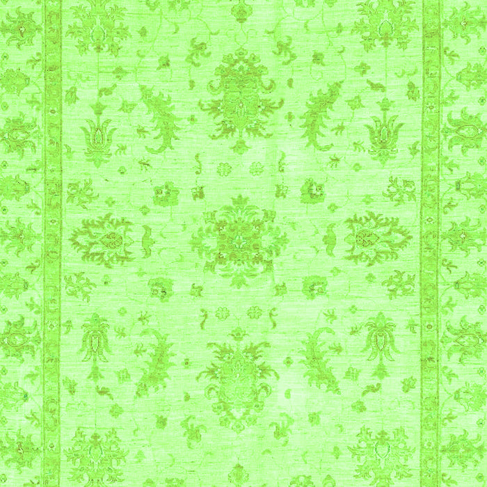 Machine Washable Oriental Green Modern Area Rugs, wshabs3396grn