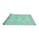 Sideview of Machine Washable Oriental Light Blue Modern Rug, wshabs3396lblu