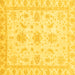 Square Machine Washable Oriental Yellow Modern Rug, wshabs3396yw