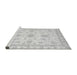 Sideview of Machine Washable Oriental Gray Modern Rug, wshabs3396gry