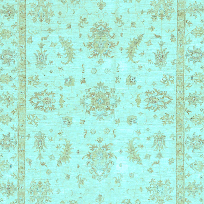 Machine Washable Oriental Light Blue Modern Rug, wshabs3396lblu