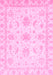 Machine Washable Oriental Pink Modern Rug, wshabs3396pnk