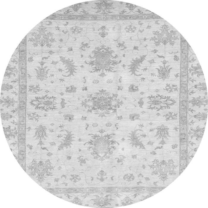 Round Oriental Gray Modern Rug, abs3396gry