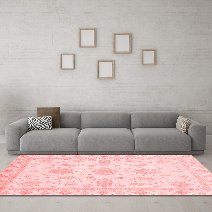 Modern Red Washable Rugs